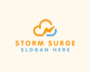 Storm Cloud Weather logo design