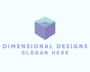 3D Paper Cube  logo design