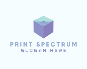 3D Paper Cube  logo design