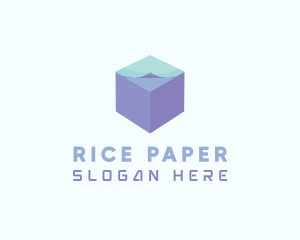 3D Paper Cube  logo design