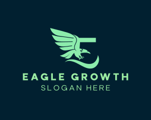 Eagle Falcon Letter E logo design