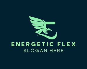 Eagle Falcon Letter E logo design