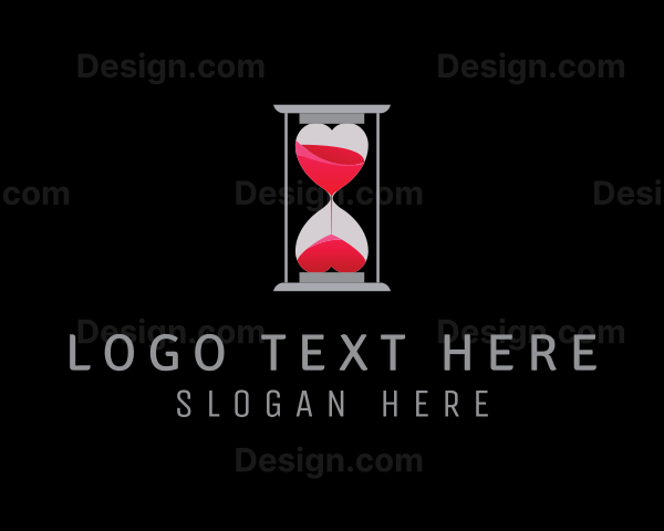 Love Time Hourglass Logo