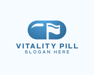 Medical Pharmacy Flag logo design