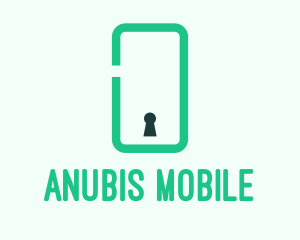 Mobile Keyhole Lock logo design