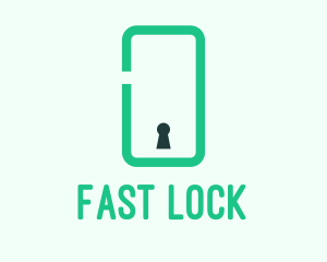 Mobile Keyhole Lock logo design