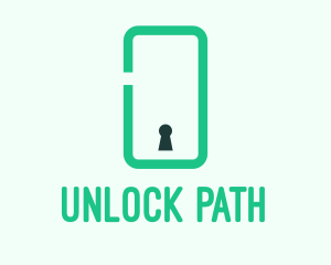 Mobile Keyhole Lock logo design