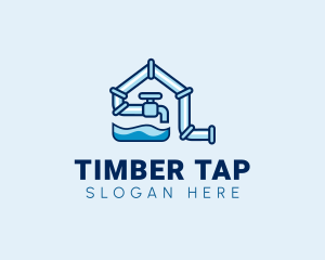 Home Water Pipe Faucet logo design