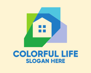 Simple Colorful Home Realty logo design