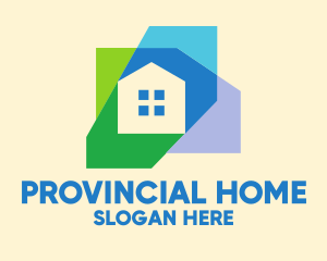 Simple Colorful Home Realty logo design