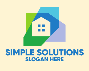 Simple Colorful Home Realty logo design