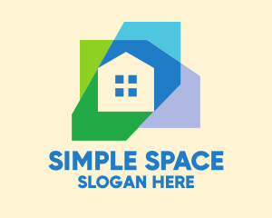 Simple Colorful Home Realty logo design