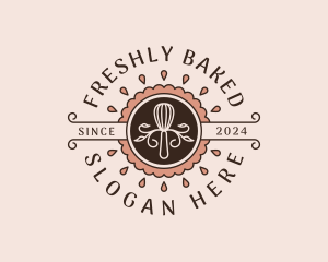 Baking Whisk Pastry logo design