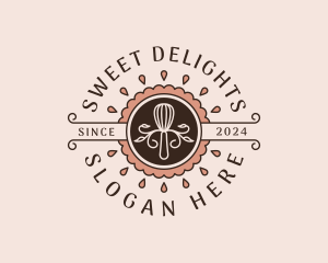 Baking Whisk Pastry logo design