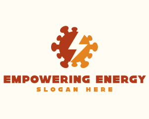 Lightning Virus Power logo design