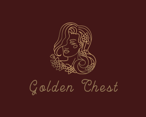 Golden Woman Salon logo design