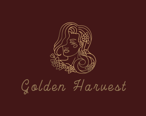 Golden Woman Salon logo design