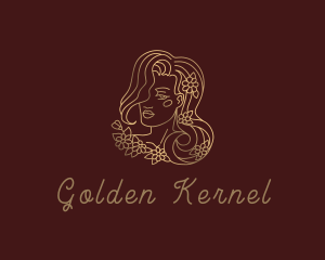 Golden Woman Salon logo design