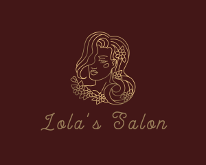 Golden Woman Salon logo design