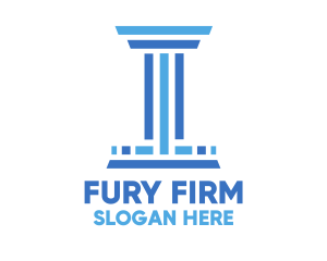 Stripe Column Law Firm logo design