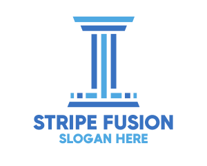 Stripe Column Law Firm logo design