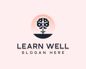 Wellness Counseling Brain logo design