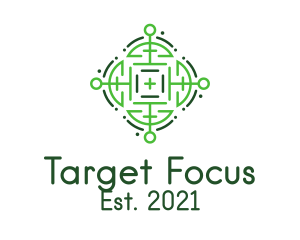 Green Maze Target  logo design