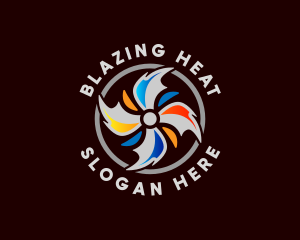 Heating Cooling Ventilation logo design