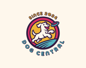 Frisbee Dog Puppy logo design