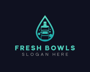 Dental Mouthwash Droplet logo design