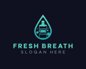 Dental Mouthwash Droplet logo design