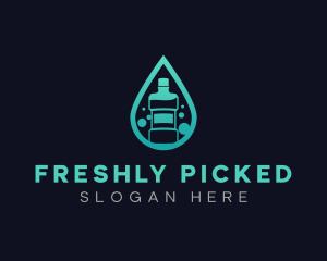 Dental Mouthwash Droplet logo design