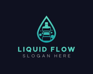 Dental Mouthwash Droplet logo design