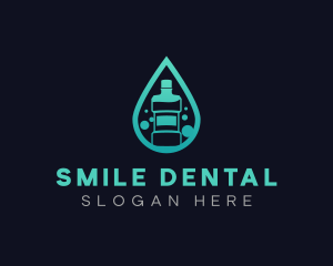 Dental Mouthwash Droplet logo design