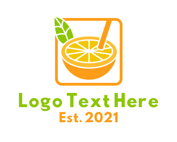 Orange-flavor logo example 3
