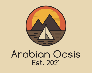 Desert Plains Tent Camping logo design