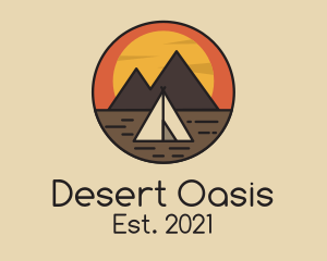 Desert Plains Tent Camping logo design