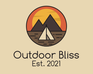 Desert Plains Tent Camping logo design