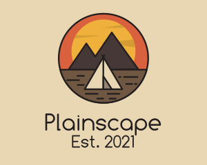 Desert Plains Tent Camping logo design