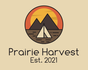 Desert Plains Tent Camping logo design