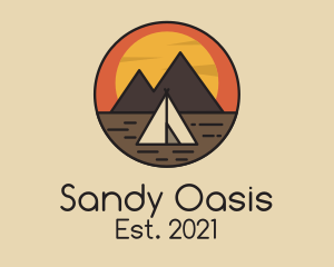 Desert Plains Tent Camping logo design