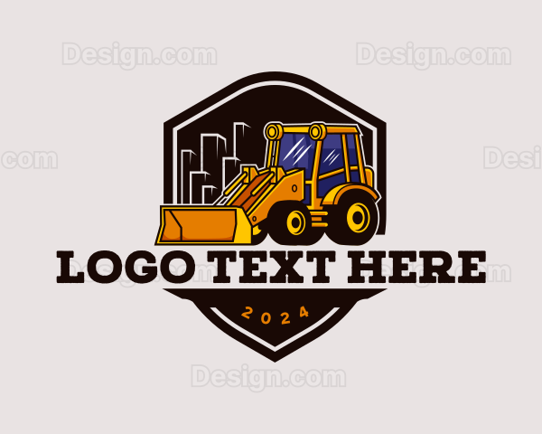 Excavator Backhoe Mining Logo