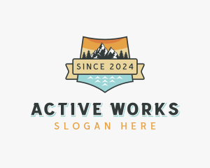 Mountain Hike Adventure logo design