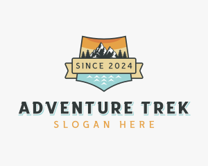 Mountain Hike Adventure logo design