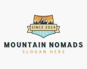 Mountain Hike Adventure logo design