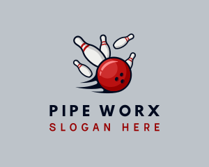 Sports Bowling Alley logo design