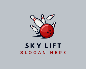 Sports Bowling Alley logo design