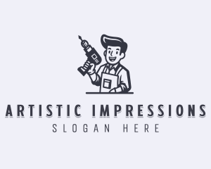 Repair Drill Handyman logo design