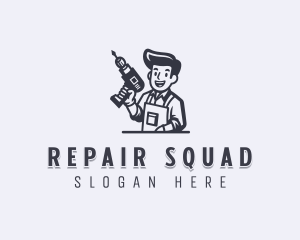 Repair Drill Handyman logo design