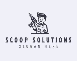 Repair Drill Handyman logo design